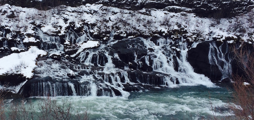 Hraunfossar winter glory