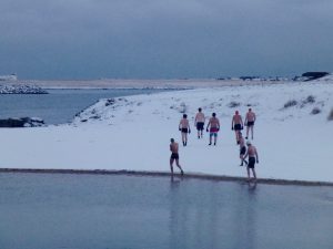 Winter sea swimmers