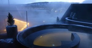 Dip and Dine Tour offers a Relaxing geothermal bath & delicious local meal in stunning surroundings at Krauma Baths locatad by Deildartunguhver in Borgarfjörður.